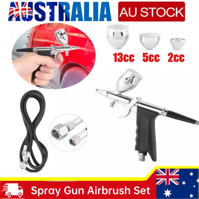 3 Nozzles 3 Cups All-purpose Gravity Dual-action Spray Gun Trigger Airbrush Set