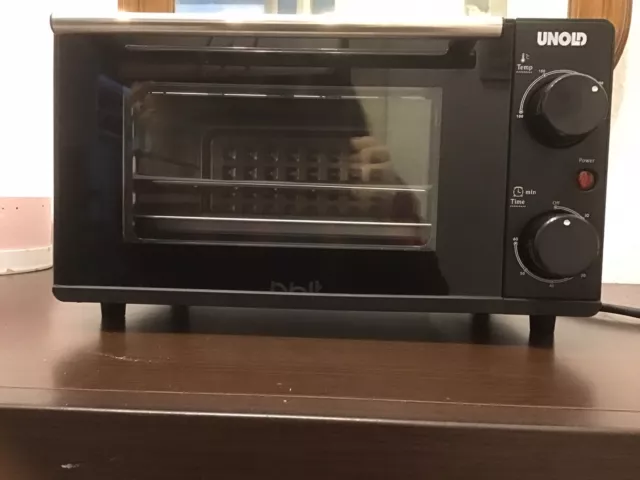 UNOLD Pizzaofen Kompakt 850W Mini-Backofen - Schwarz (68835), wie Neu