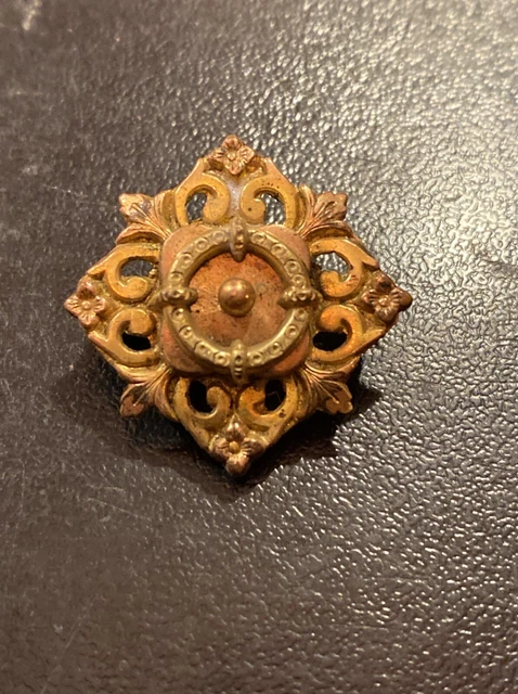 Broche Ancienne Française - Pince à Foulard En Métal - Bijou Vintage