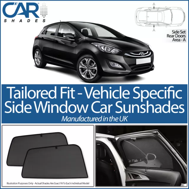 Hyundai i30 5 door 2012-2016 CAR SHADES UK TAILORED UV SIDE WINDOW SUN BLINDS