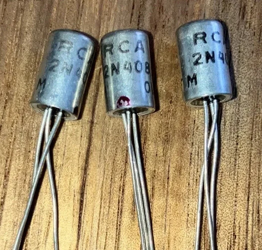 VINTAGE RCA BRAND 2N408 Germanium Transistor PNP BJT NOS TO1 Red Dot