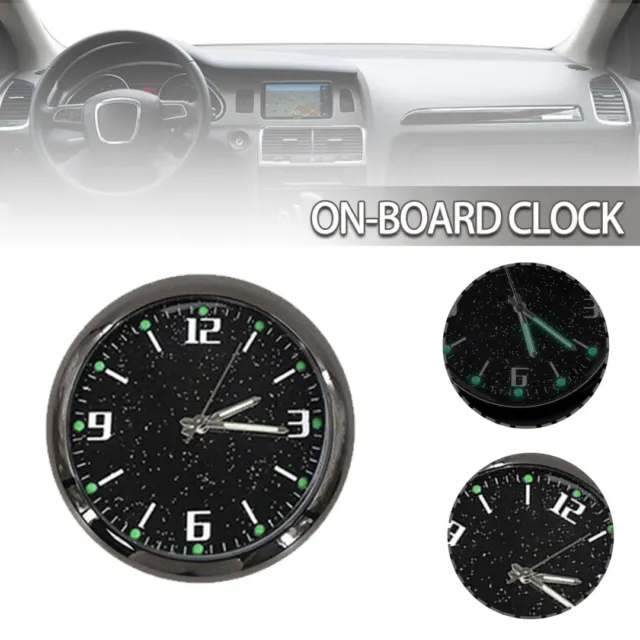 Luminous Car Clock Stick-On Digital Quartz Watch Ornament Accessories f