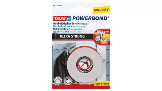 Tesa Powerbond Ultra Strong - Montageband - Weiß - 5 m - Indoor - Kunststoff - S