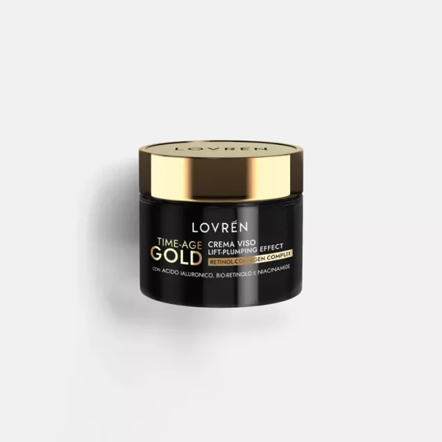 Crema Viso LOVREN TIME AGE GOLD  Antieta', Antirughe, Rimpolpare, Rivitalizzare