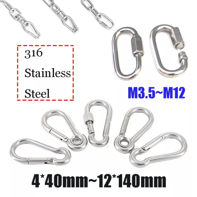 Heavy Duty Locking Carabiner Clip Carabina Clips Snap Hook Rotating Spring Clasp