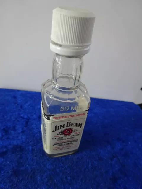 alte Jim Beam Whiskey mini Flasche bottle miniature Kunststoff um 1975 leer