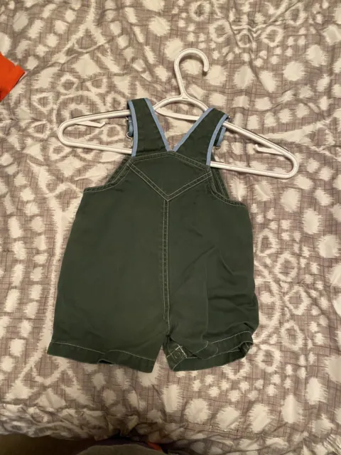 Carters Baby Boy 18 Months Green Airplane romper 3