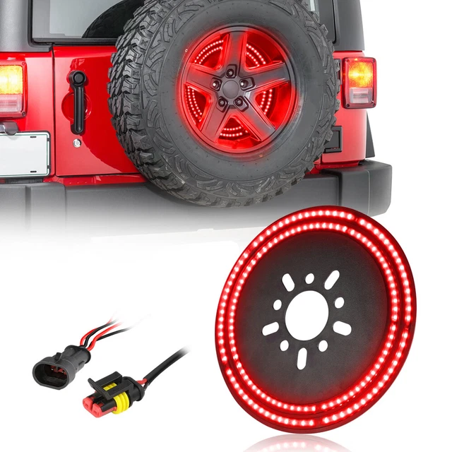 14& LED 3RD Spare Tire Brake Light Tail Light Lamp for 072018 Jeep