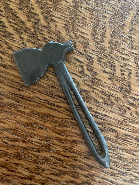 Herramienta de tejido en forma de hacha de Tomahawk, reparación de cuerdas de granja, ¡antigua de colección!