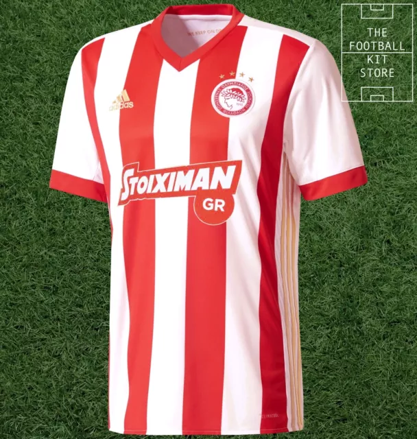 Olympiacos Home Shirt - Official adidas Football Jersey - All Sizes - Olympiakos