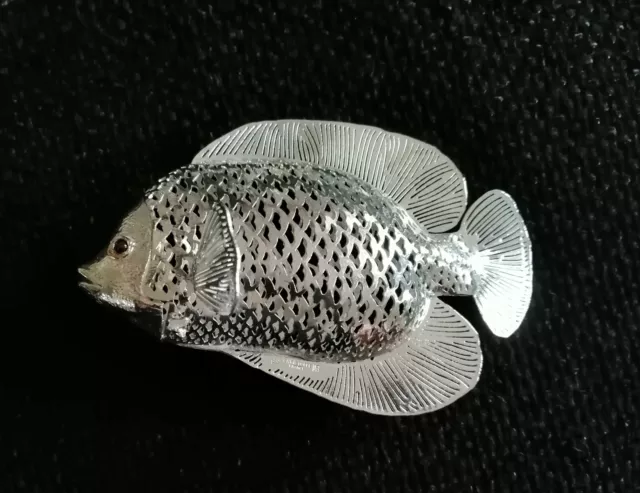 Christofle pesce argento grande vintage collezionismo anni 80 lumiere d'argent