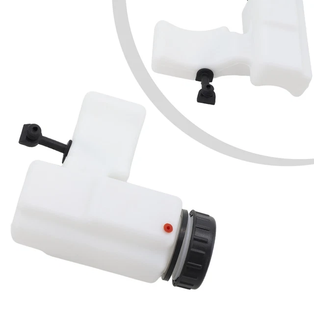 Réservoir De Carburant Pour Tondeuse/débroussailleuse 1E34F - Plastique Blanc, Avec Bouchon Et Tuyau