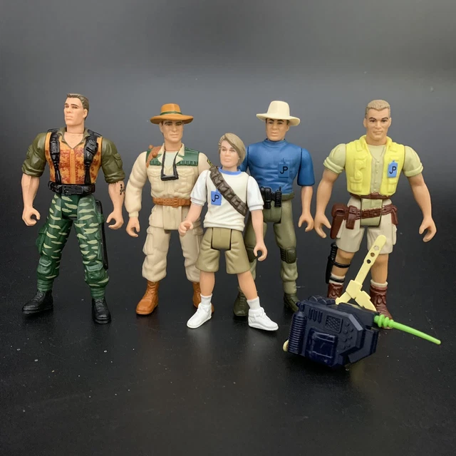 5X VINTAGE JURASSIC Park & Lost World Action Figures Kenner Toy Bundle
