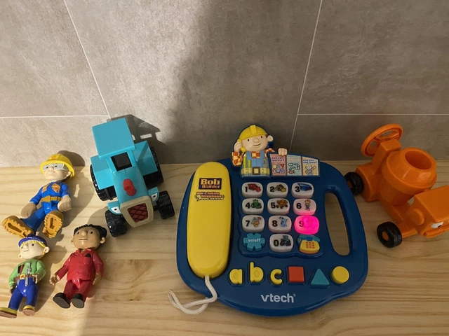 Bob The Builder Toy Bundle Vetch Bobs Talking Telephone 2 Vehicles 3 Figures