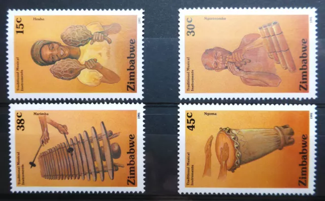 Zimbabwe 1991 Musical Instruments Sg804-9 U/M New Lower Price Fp2974