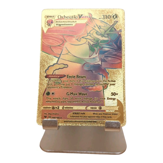 ORBEETLE VMAX RAINBOW Gold Foil Fan Art Card 186/ 185 Pokemon 6.39 -  PicClick UK