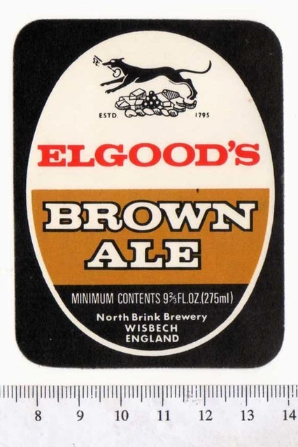 UK Beer Label - Elgood's Brewery - Wisbech - Brown Ale