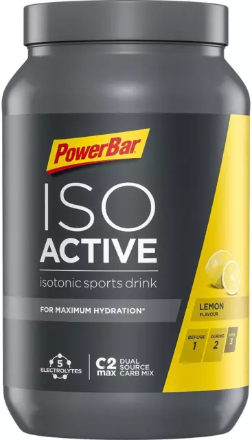 PowerBar IsoActive Sportgetränk, 1320 g Dose, Lemon