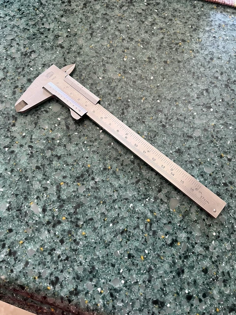 Vintage Mauser Inox Caliper 6 Inch With Chart  - made in Germany