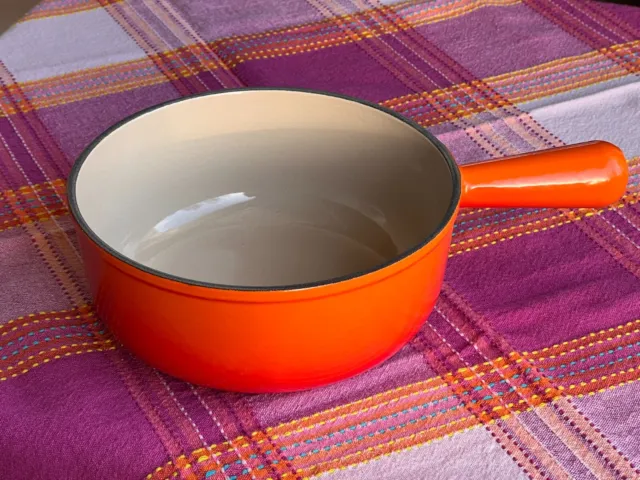 Le Creuset Caquelon Käsefondue Topf Gusseisen orange rot NEU mit OVP 2 Liter