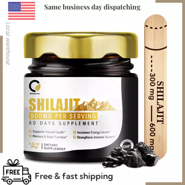 60G Himalayan Organic Pure Shilajit Soft Resin Extremely Potent, Fulvic Acid