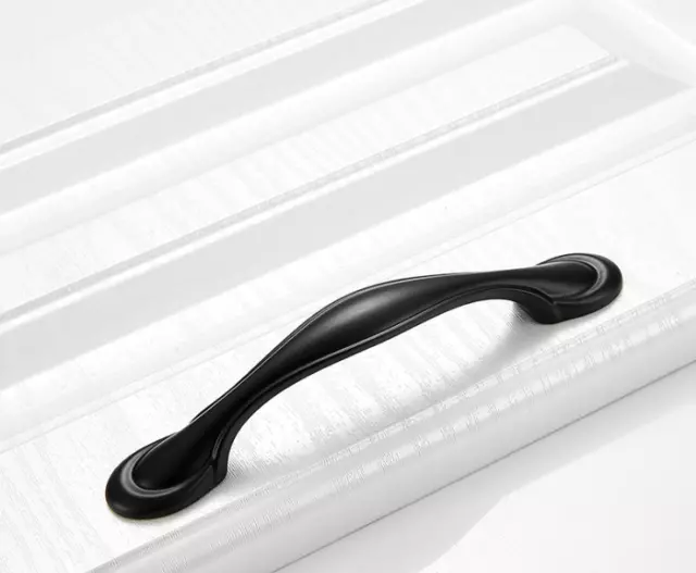 Zinc Alloy Black Cabinet Handles American style Kitchen Cupboard Door Pulls