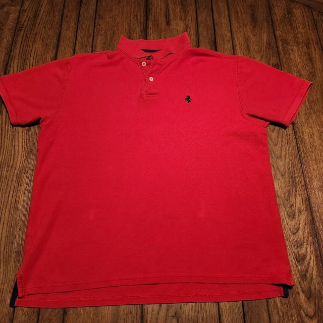 Ferrari Short Sleeve Polo Designer Collared Red Dress Shirt Mens (XL) Ferrari Short Sleeve Polo Designer Collared Red Dress Shirt Mens (XL)