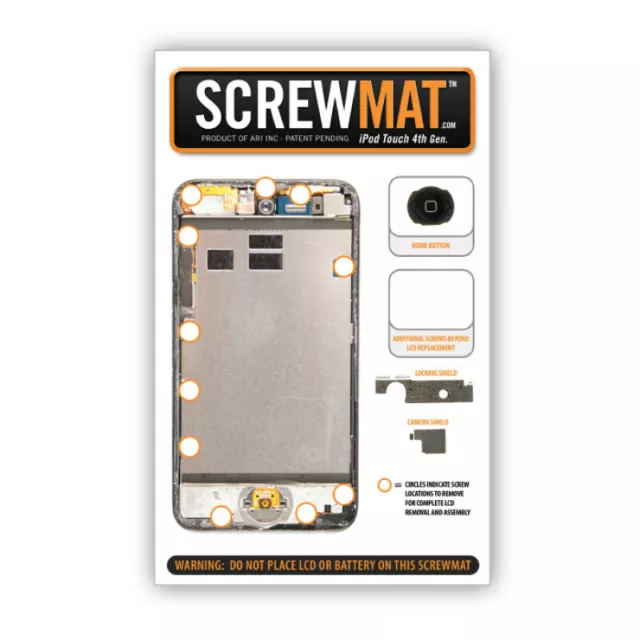 ScrewMat for Apple iPod Touch 4th Gen  Magnet Sort Organize Tool Assist