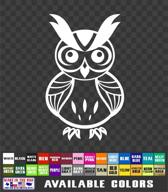 Owl Sticker Vinyl Decal Car Van Truck Laptop