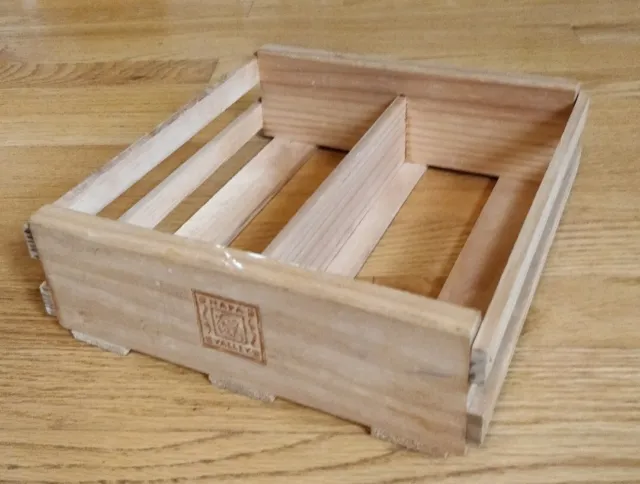 Vintage Napa Valley Box Co Wooden Cassette Storage Holder Crate Holds 24-26 Tape