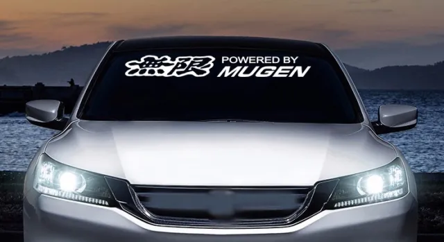 Mugen power jdm racing drift windshield banner vinyl decal car, trucks