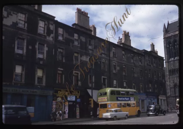 Scotland Street Scene Bus Stores Signs 1960s 35mm Slide Kodachrome