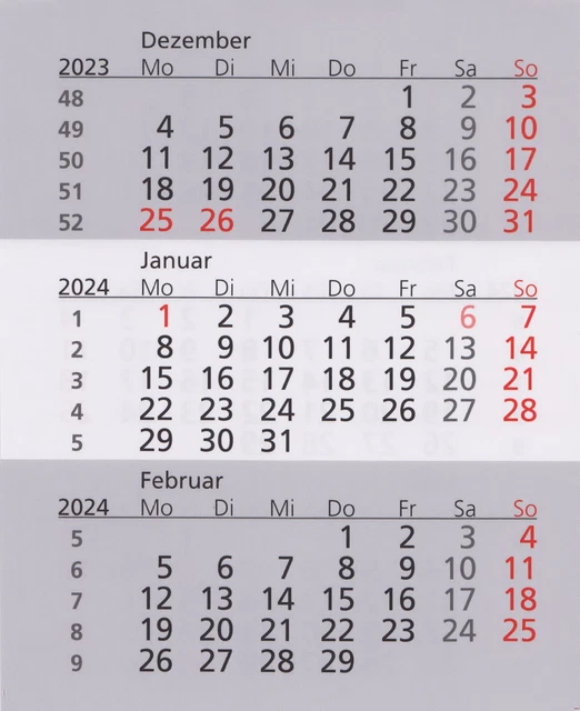 Calendrier De Table 2025 Primus Print - 3 Mois Par Page Avec Curseur Date - Papier 70g - Fabriqué En Allemagne