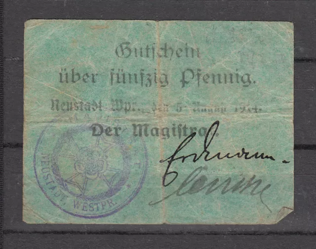 Neustadt - City - 50 Pfennig - 05.08.1914 - Dießner 260.2a - Frakturdr. Wide