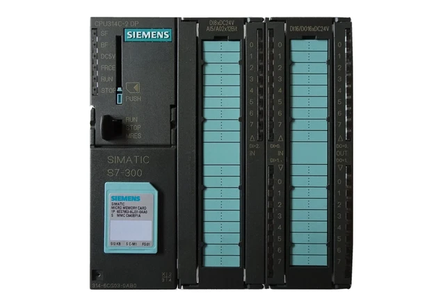 SIEMENS SIMATIC S7 CPU 314C-2DP mit 512kB MMC und zwei 40pol. Frontsteckern
