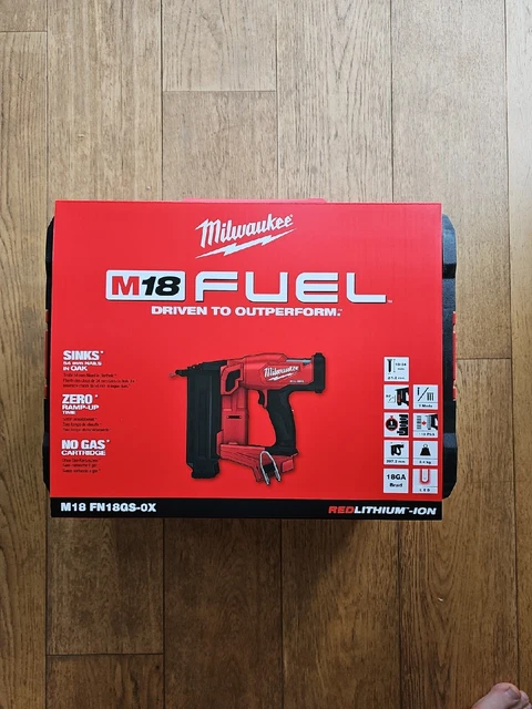 Clavadora de acabado Milwaukee M18 FN18GS-0X 18V M18 COMBUSTIBLE 2nd Fix 18G en caja HD