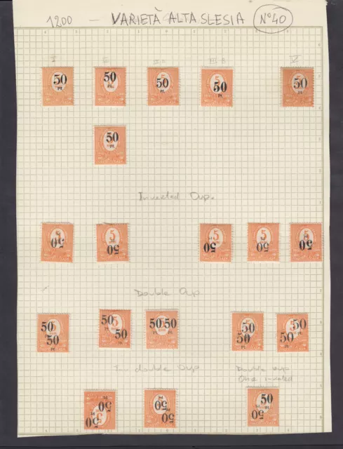 Abstimmung. Oberschlesien 1920, Mi.-Nr. 12 a  *   vers. Typen