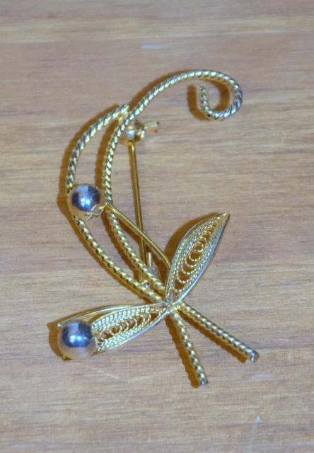 Broche Ancienne 'L'Aiglon' - Napoléon II - En Métal Doré - Occasion Vintage