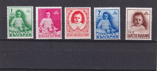 Bulgarien 1938 J. postfrisch Satz MiNr. 340-344 MNH(**)
