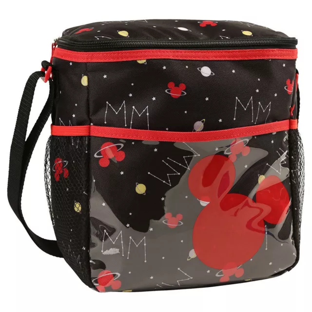 Diaper Bag Lunch Tote Insulated Disney Mickey Black Red Planet Constellation NWT