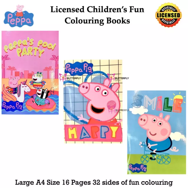 Peppa Pig Books Kids Children's Fun Official Characters Activity Colouring book