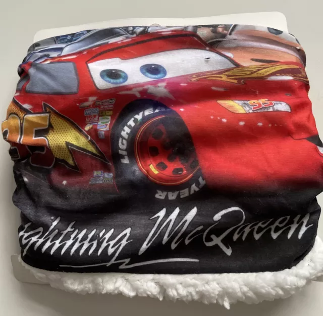 Lightning McQueen Cars Boys Snood Scarf - Warm Fleece -one Size NEW