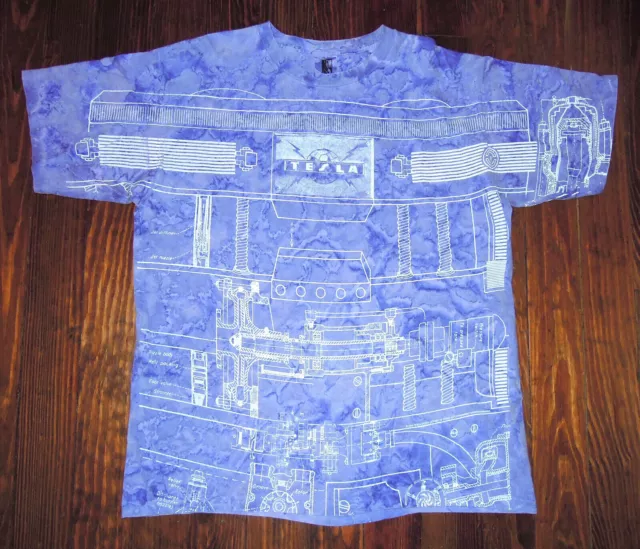 T Shirt Vintage 90s Tesla Metal Rock Band Concert Tour 1995 AOP Single Stitch XL