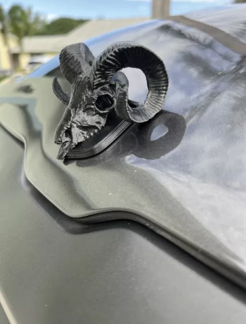 4th & 5th Gen 09+ Hood Ram Skull Badge Ornament Emblem fits RAM Universal Truck