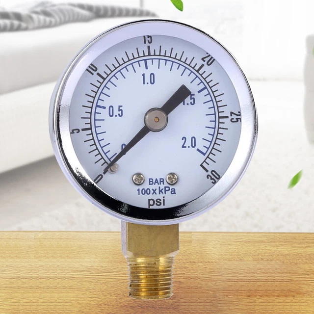 1/8in NPT Air Compressor Side Mount 1.5in Air Compressor Gauge Air Pressure Test