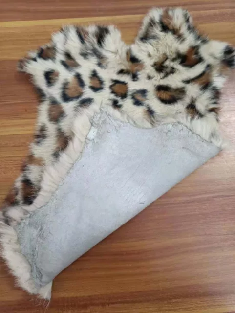 Genuine RABBIT SKIN FUR PELT SOFT LEATHER HIDE CRAFT Circle ANIMAL PRINT Natural Genuine RABBIT SKIN FUR PELT SOFT LEATHER HIDE CRAFT Circle ANIMAL PRINT Natural