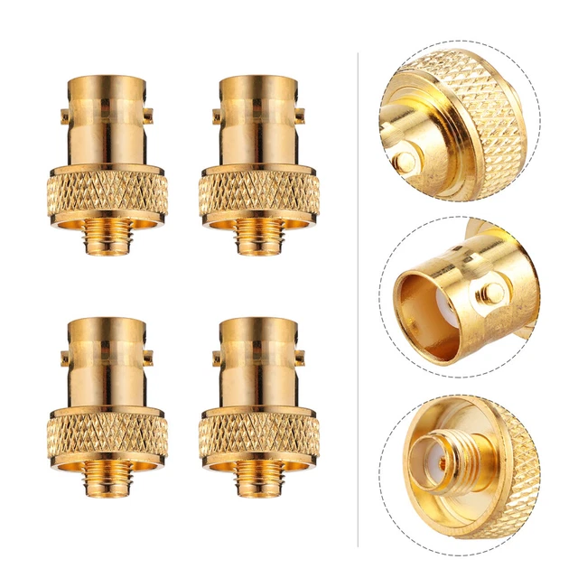 4 Pcs Gold Plated Copper Walkie-talkie Adapter Intercom Antenna