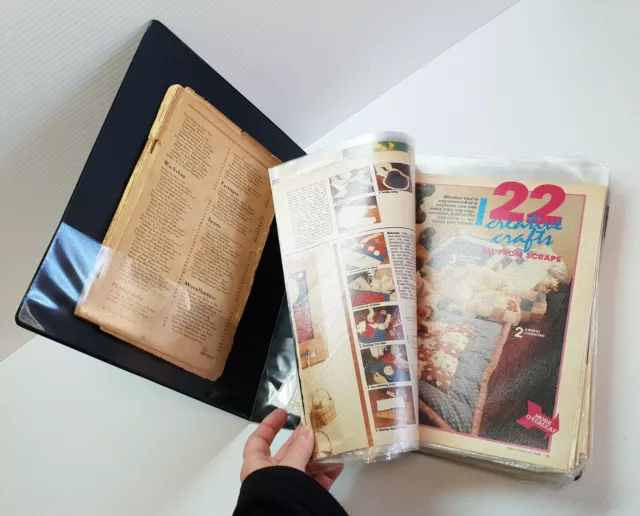 Vintage Scrapbook Folder Craft Magazines Ephemera Junk Journal Pages Bulk Lot