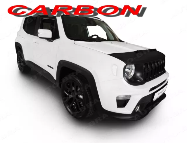 Carbon Optik BRA für Jeep Renegade Bj. ab 2014 Steinschlagschutz Haubenbra