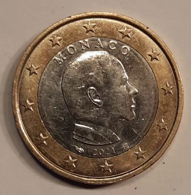 1 Euro Münze Monaco 2021